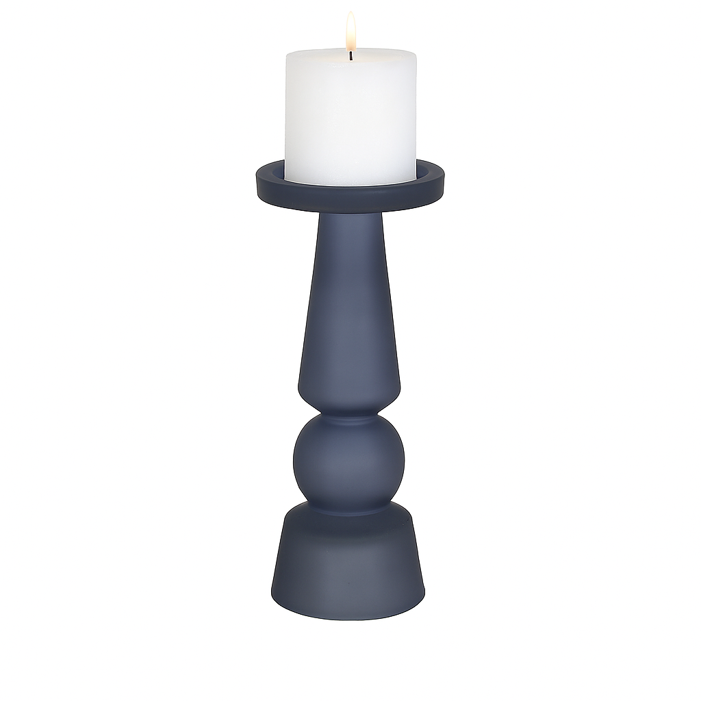 Candelabro Azul con vela