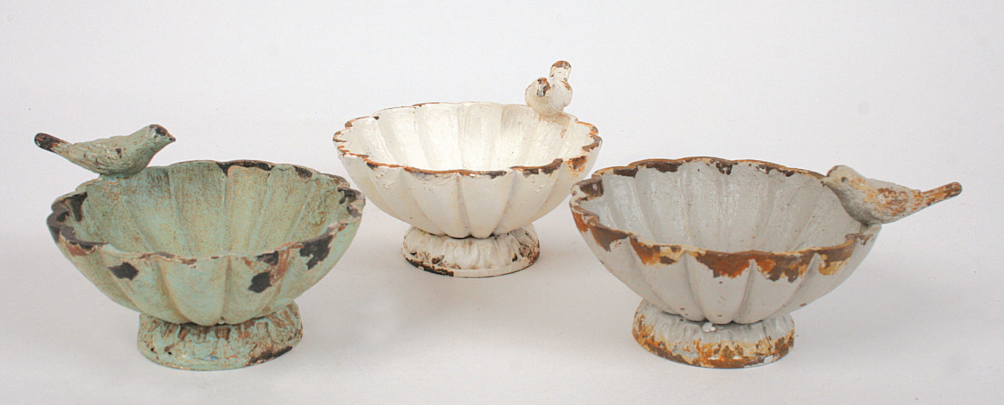 Plato Decorativo de Peltre. Color Blanco