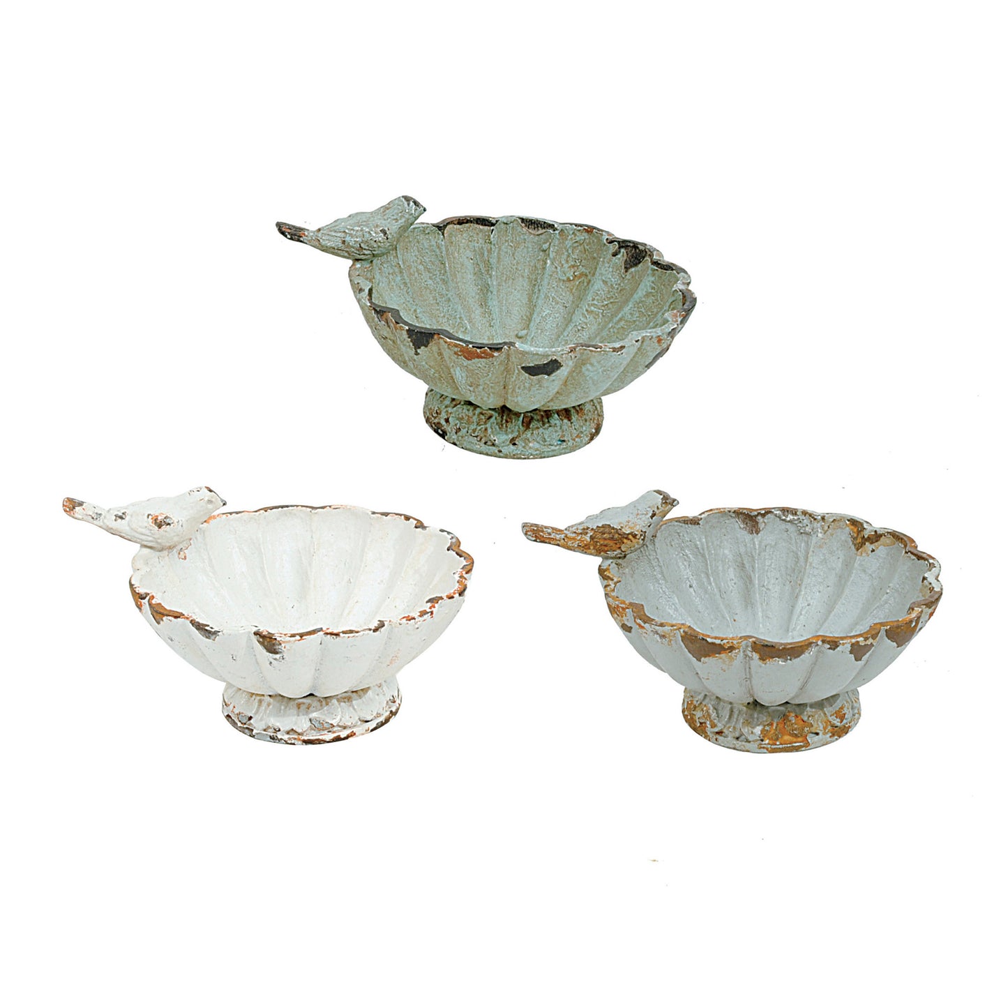 Plato Decorativo de Peltre. Color Blanco