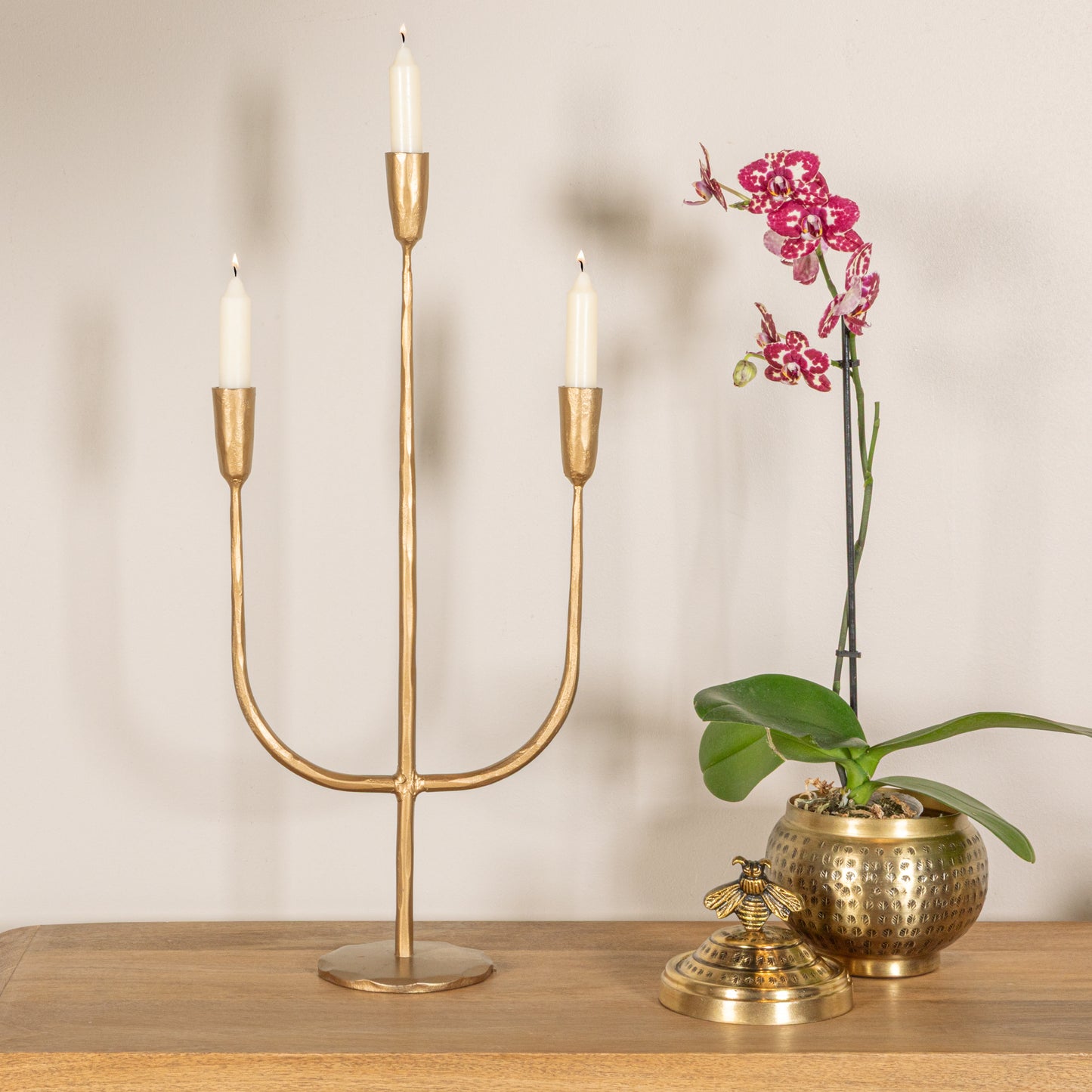 Candelabro de Metal Envejecido