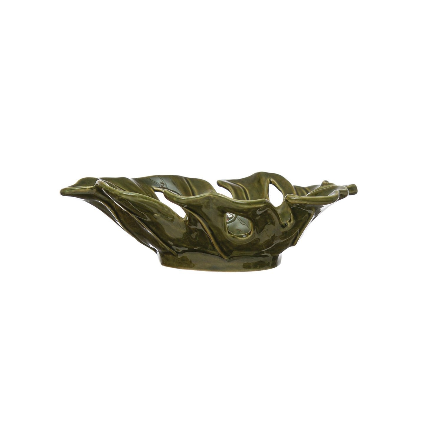 Bowl de Gres en Forma de Hoja