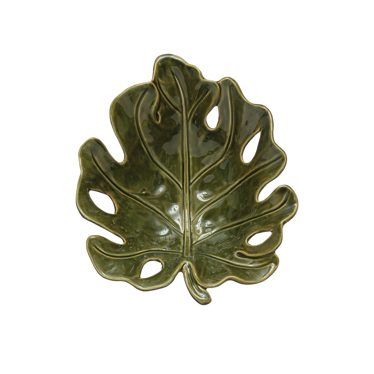 Bowl de Gres en Forma de Hoja