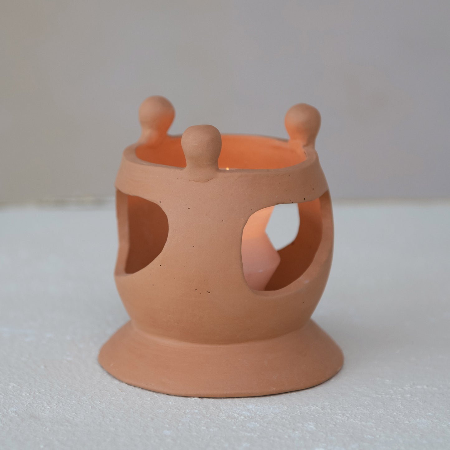 Portavelas de Terracota - Círculo de Amigos