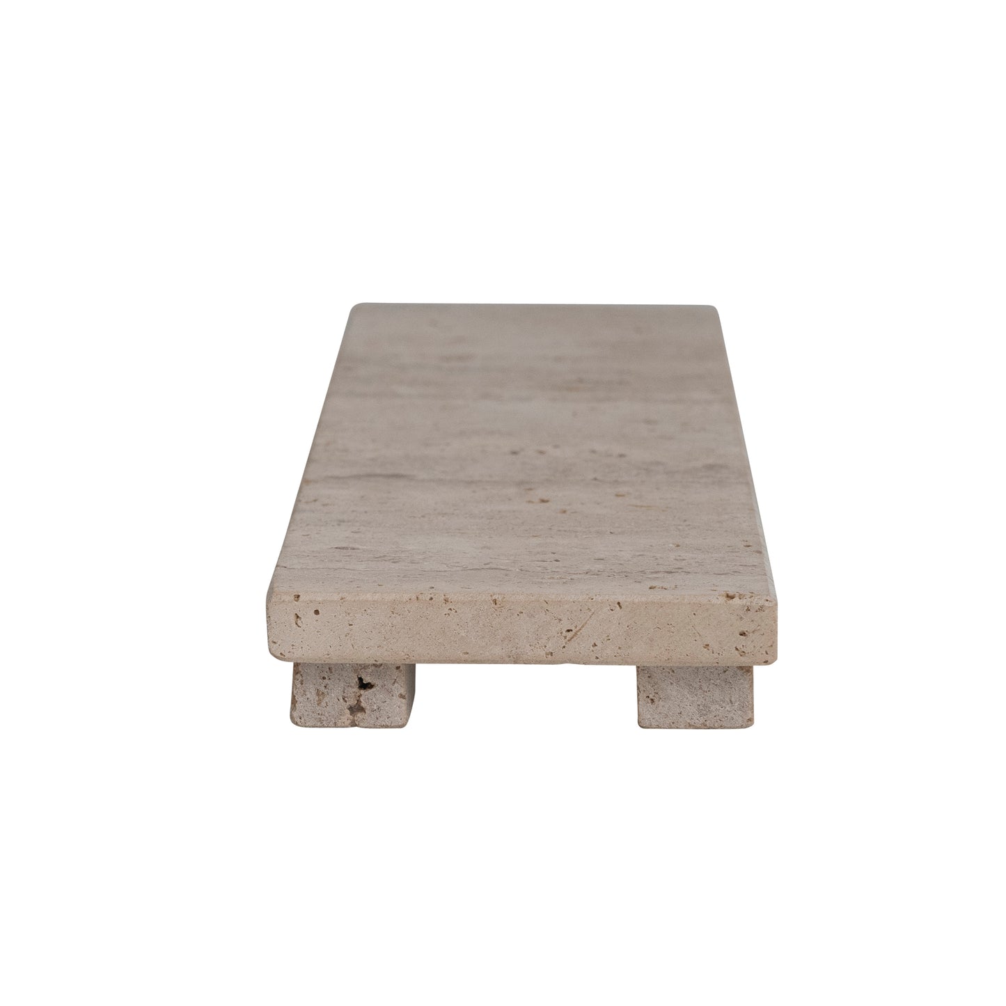 Tabla de Servir con Pies de Travertino, Natural (Cada Una Variará)