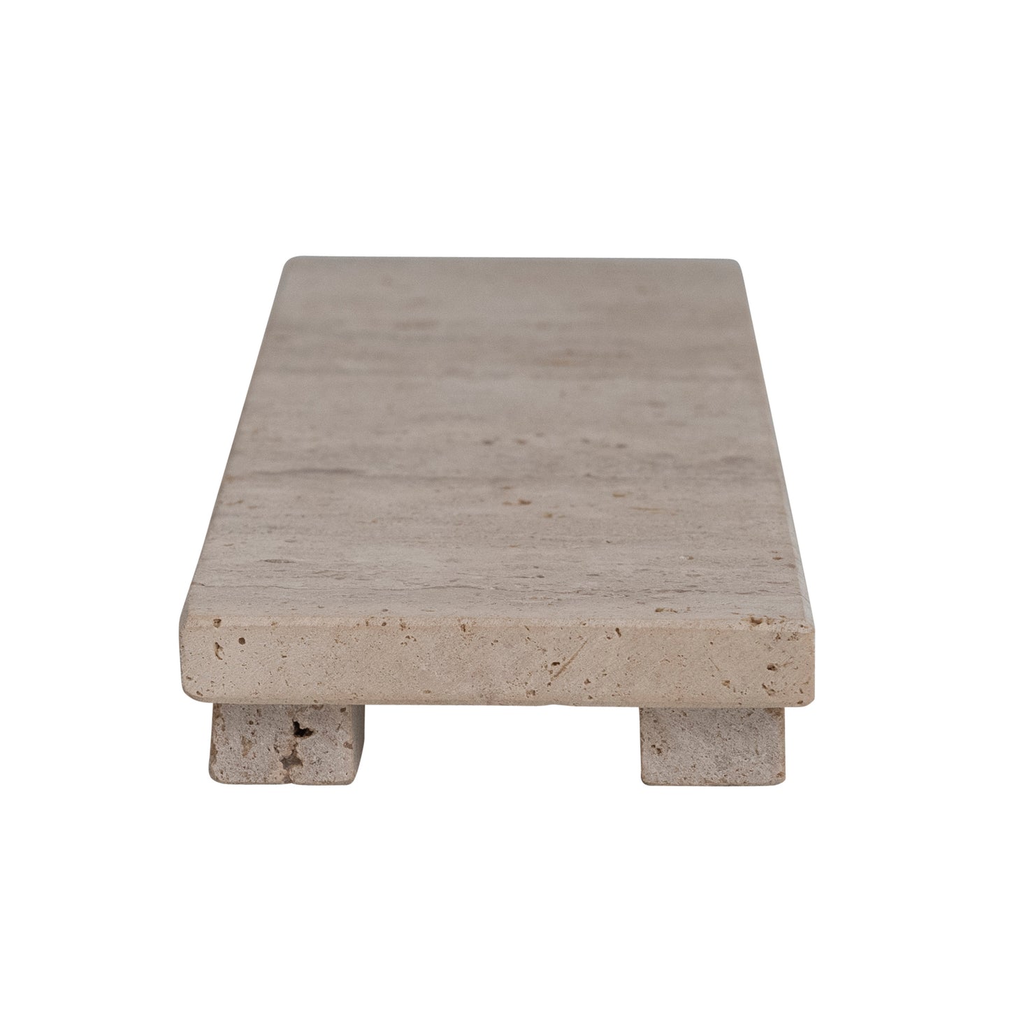 Tabla de Servir con Pies de Travertino, Natural