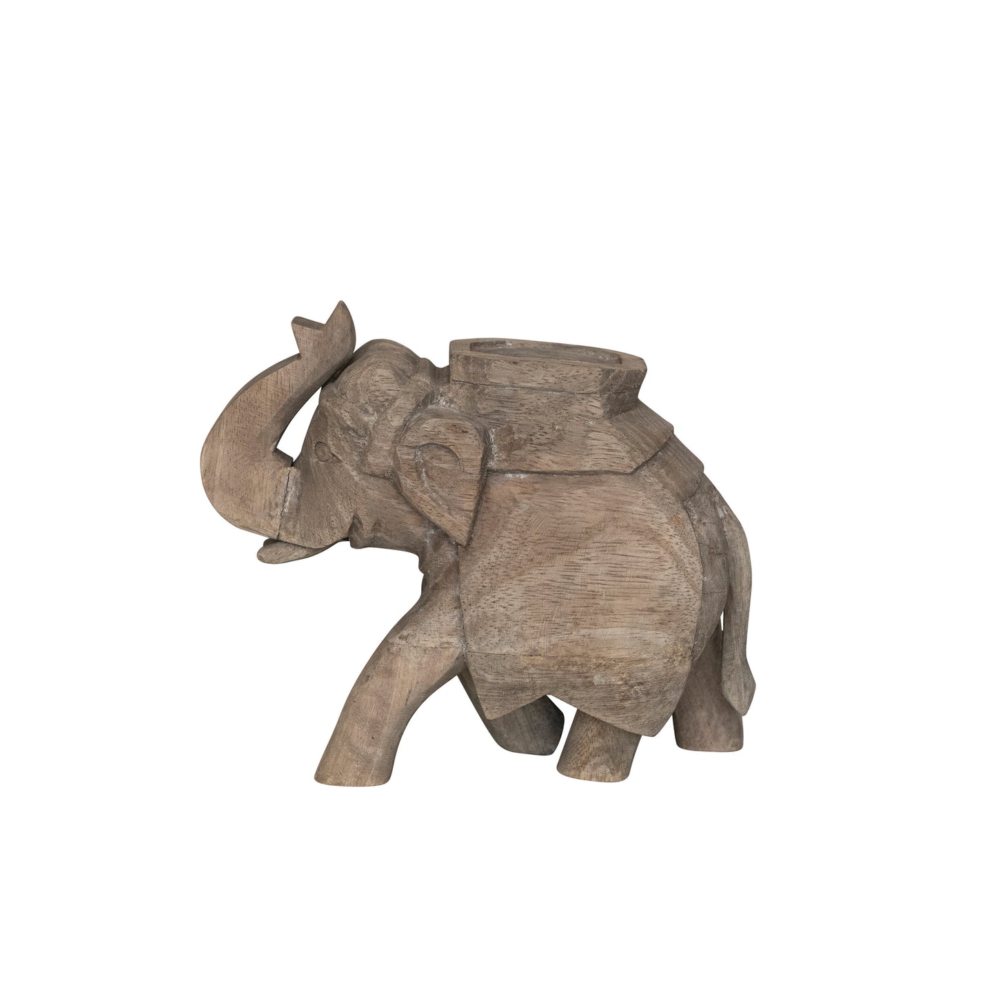 Elefante de Madera de Mango Tallado a Mano