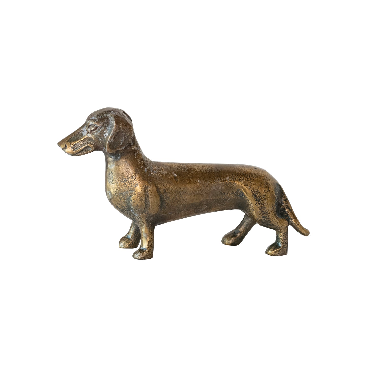 Perro Salchicha Decorativo acabado en bronce