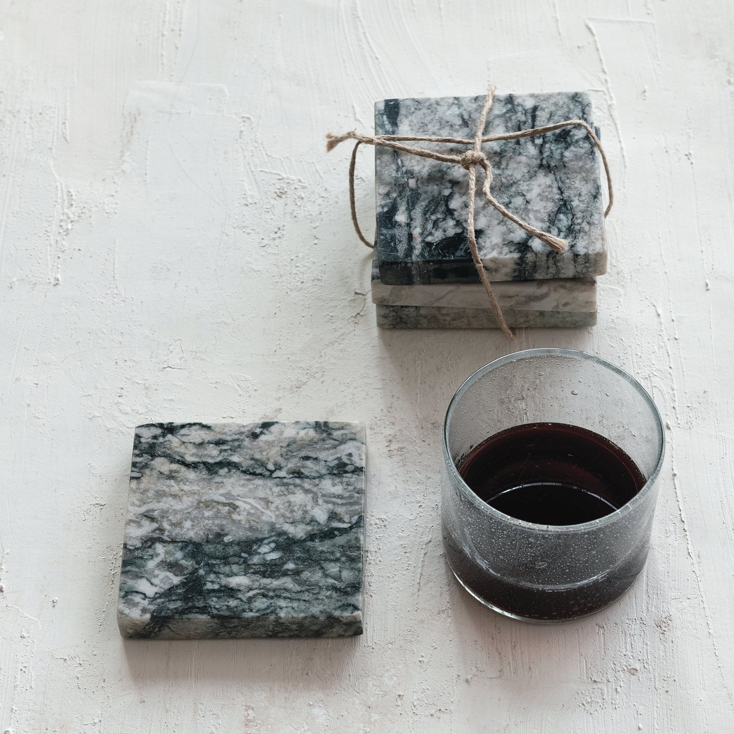 Posavasos de Mármol, Melange Negro