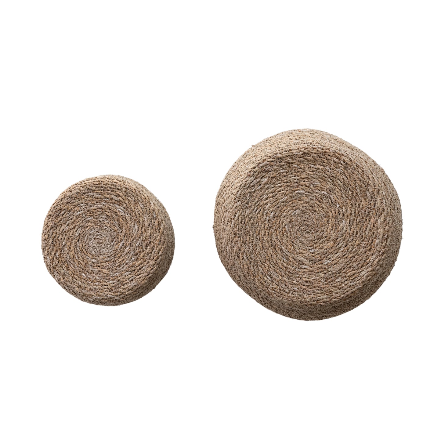 Set de canastas de fibra Marina natural Tejidas a Mano con Tapa