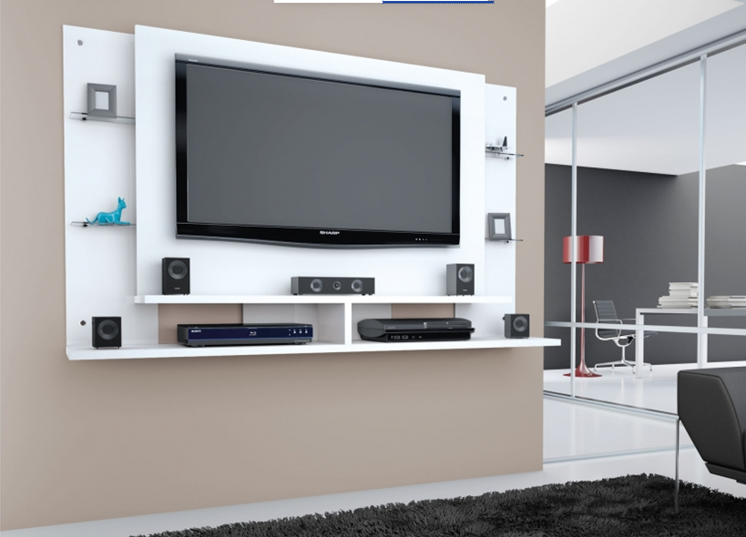 Rack y Panel Plus de TV 55 Dominio Blanco