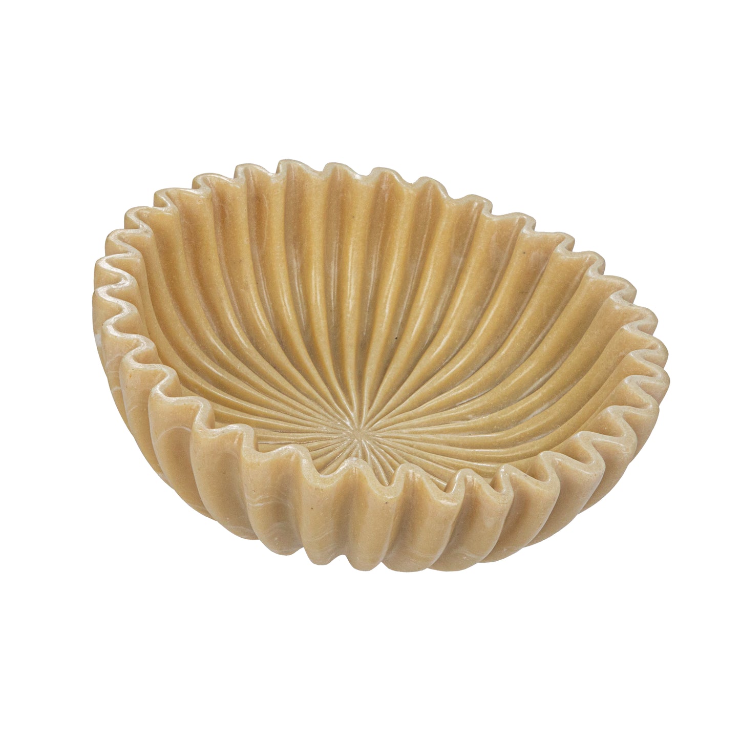 Cuenco Acanalado de Resina – Beige