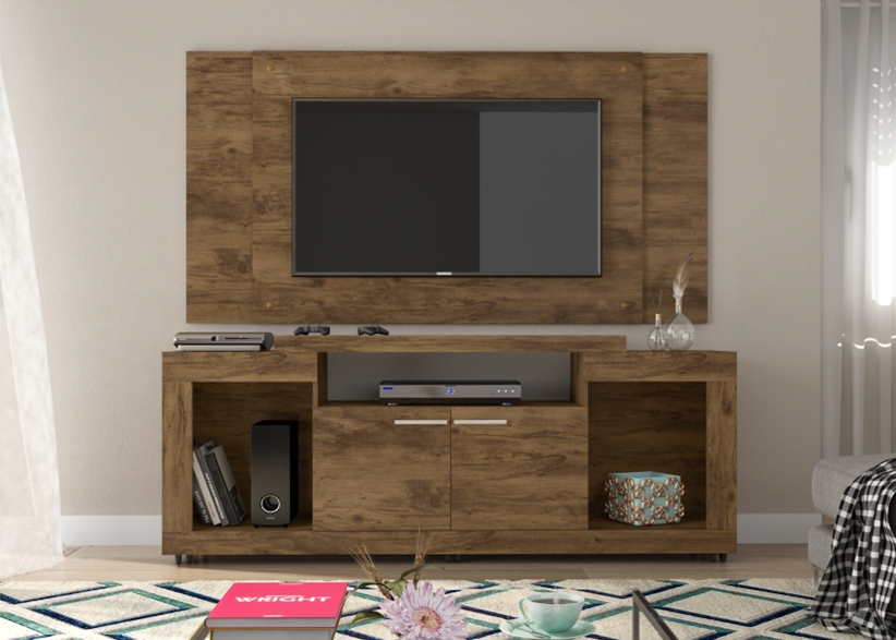 Rack Duo Panel 55 Oscar Jatoba