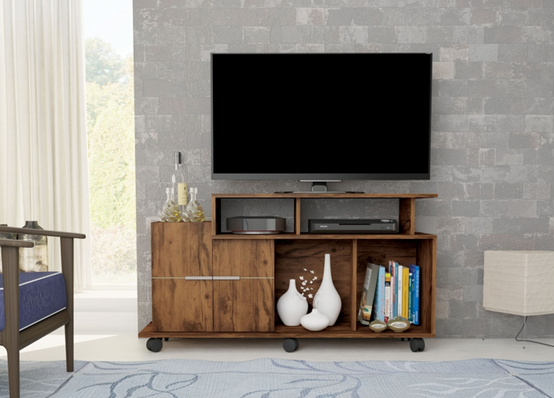 Rack Plus Hasta 40 pulgadas Sena Jatoba