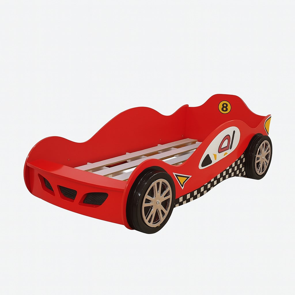 Cama de una plaza Racing Rojo