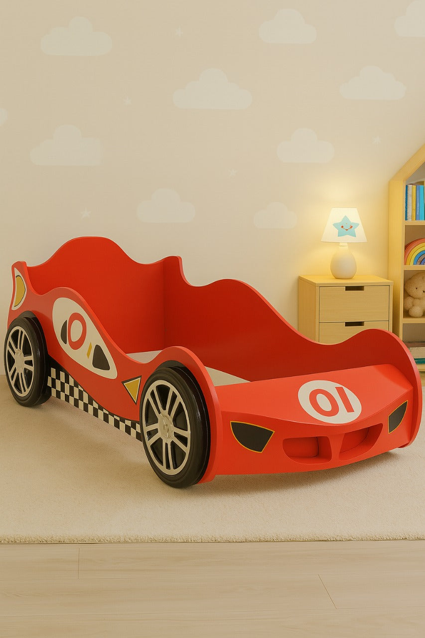 Cama de una plaza Racing Rojo