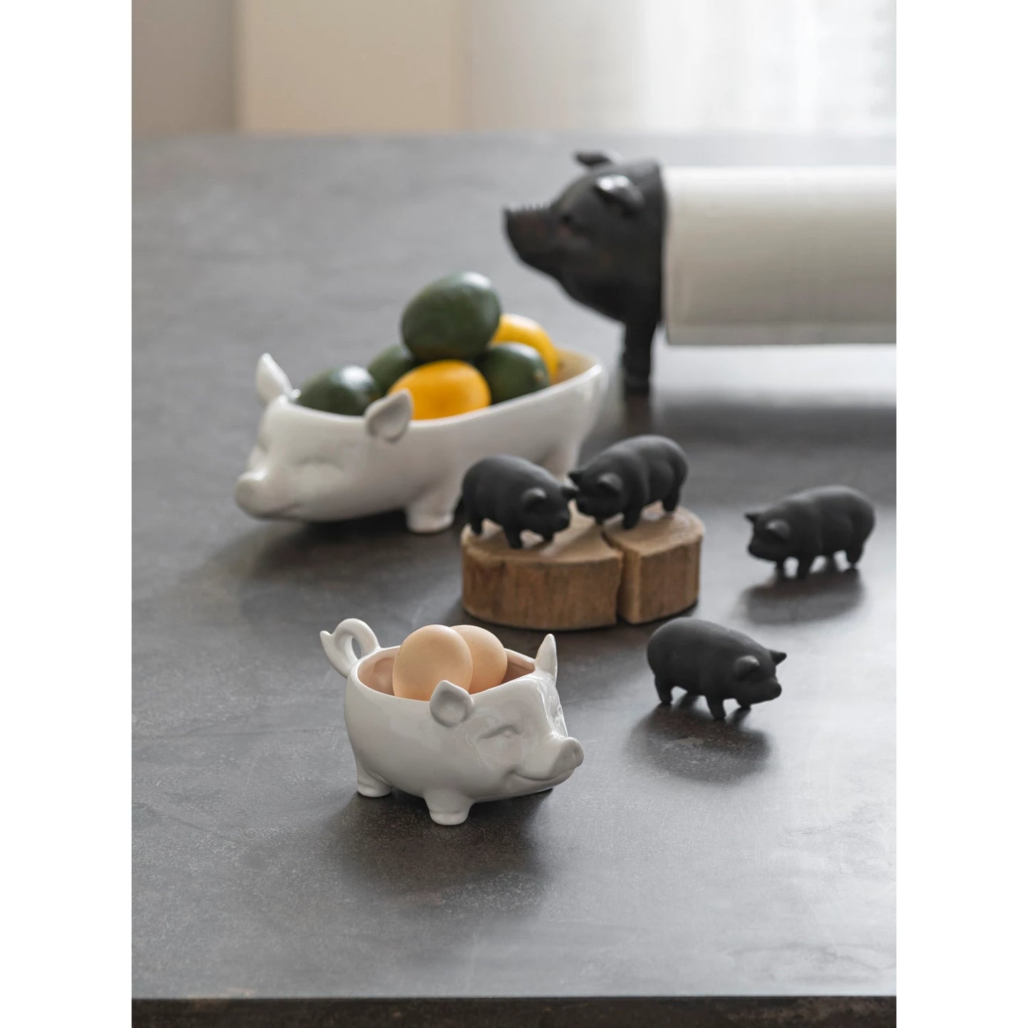 Portarrollos de Papel con Forma de Cerdito