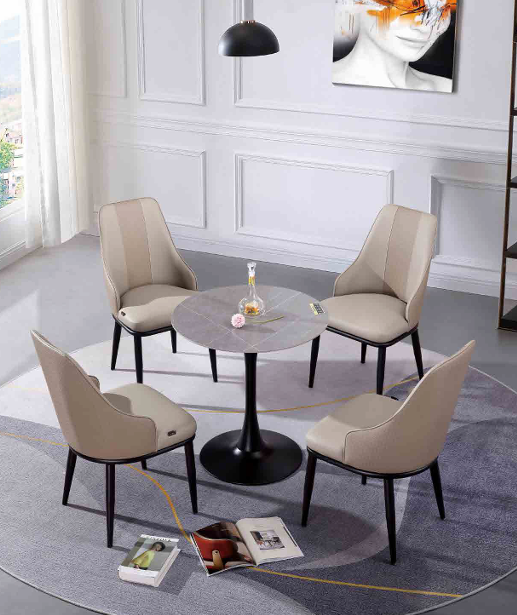 Set de 4 sillas y Mesa Grafito