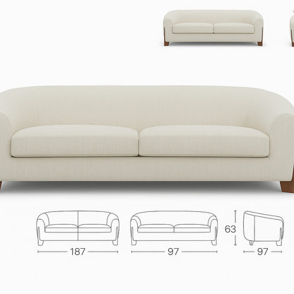 Nordic Wood – Sofá 2 Cuerpos