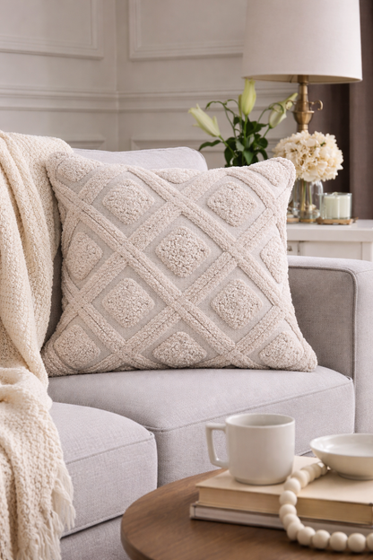 Cojín Rombos Ivory
