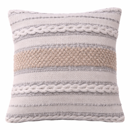 Cojín Trenzado Gris