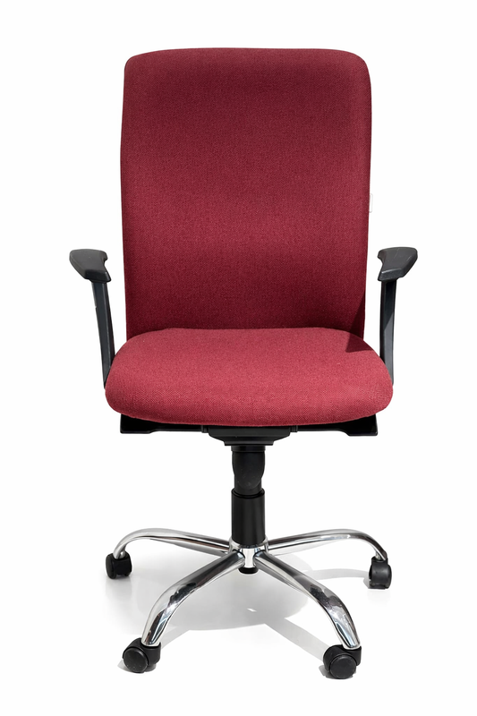 Silla Hidráulica Base Metal Burdeo