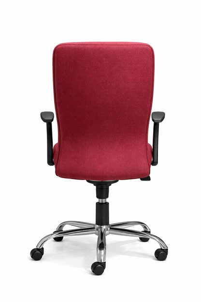 Silla Hidráulica Base Metal Burdeo