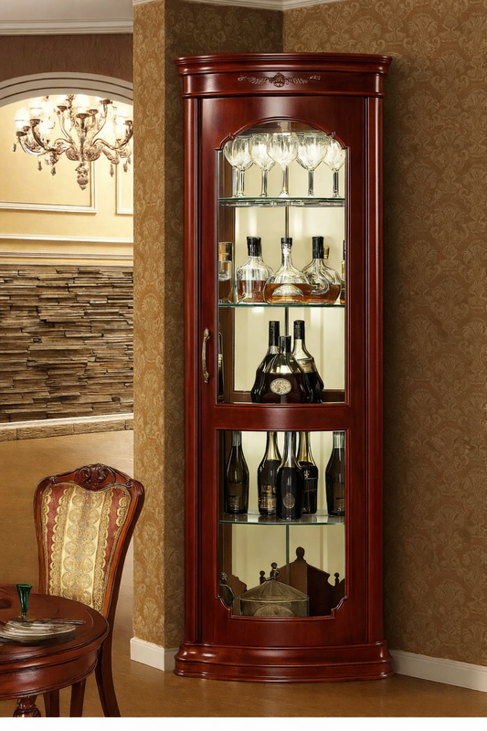 Vitrina Esquinera Nativa - Caoba