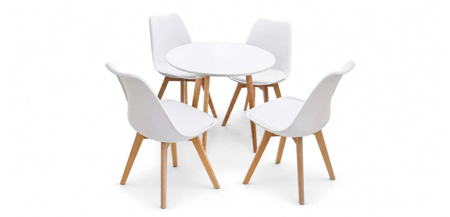 Set de Mesa y 4 Sillas Calcita