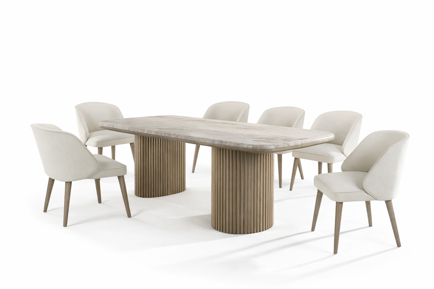 Juego de comedor Cervia  6 sillas (Próximamente)