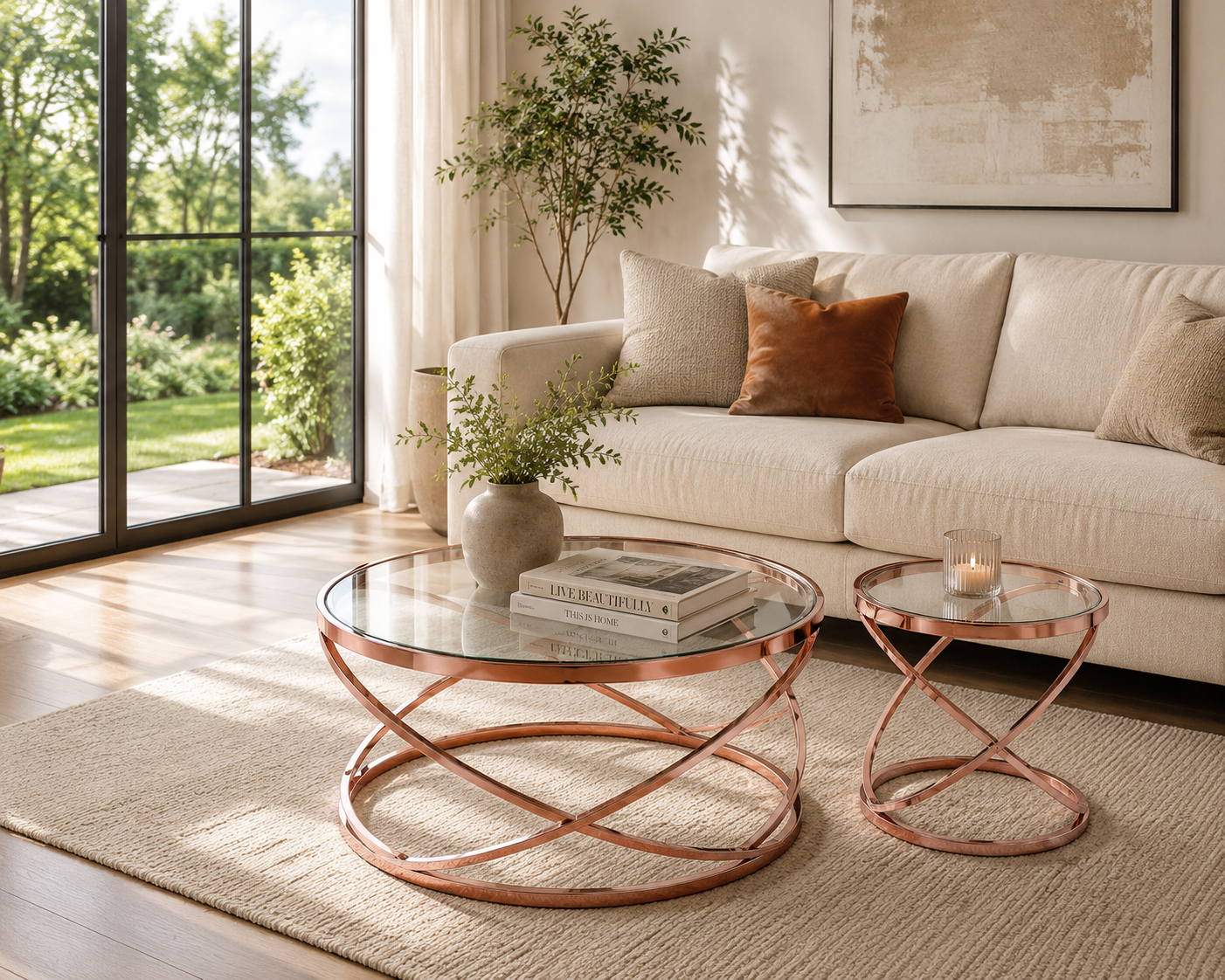 Mesa de Centro Rose Gold