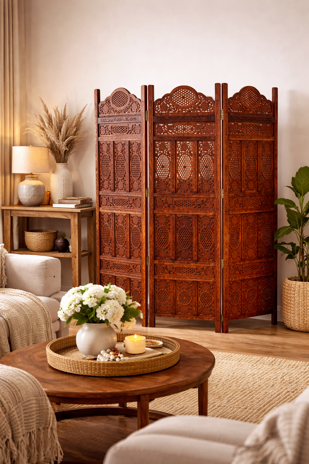 Biombo - color caoba