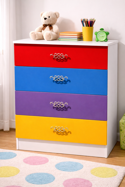Comoda 4 cajones Multicolor