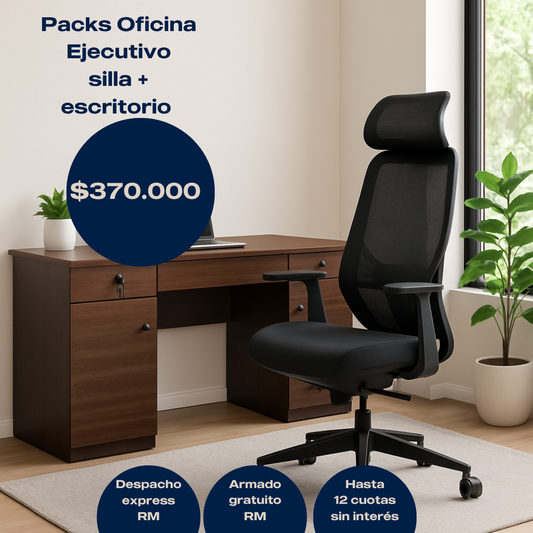 Pack Oficina Ejecutivo (Escritorio + Silla)