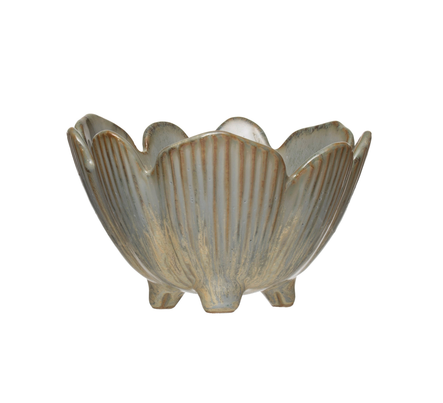 Bowl de Porcelana en Forma de Flor con Esmaltado