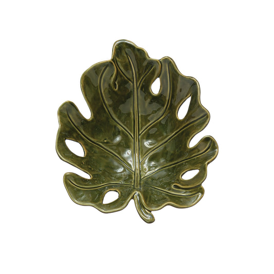 Bowl de Gres en Forma de Hoja