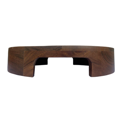 Pedestal de madera de acacia natural