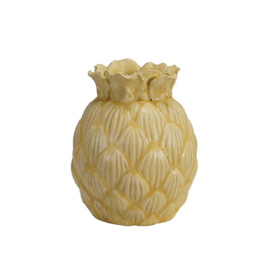 Jarrón de Gres con Forma de Piña – Amarillo