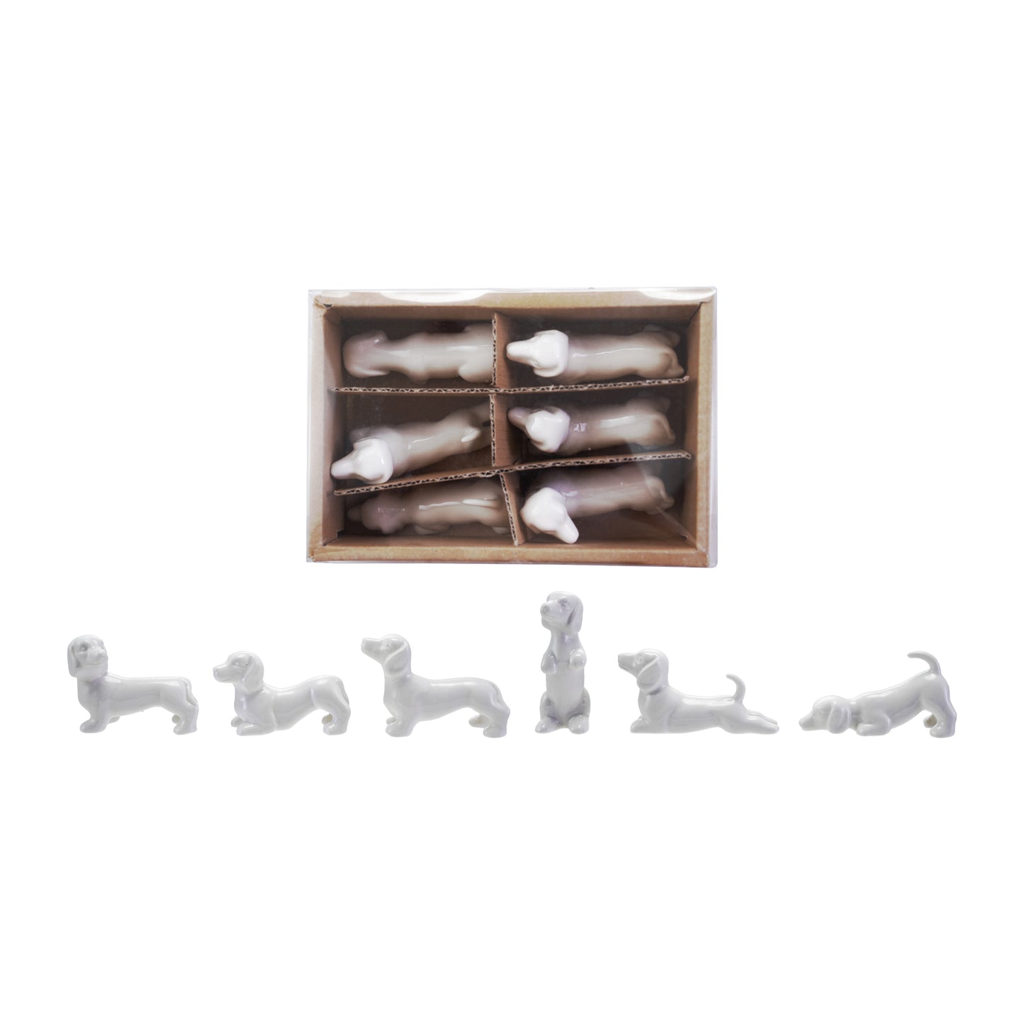 Set de 6 perritos Salchichas de ceramica