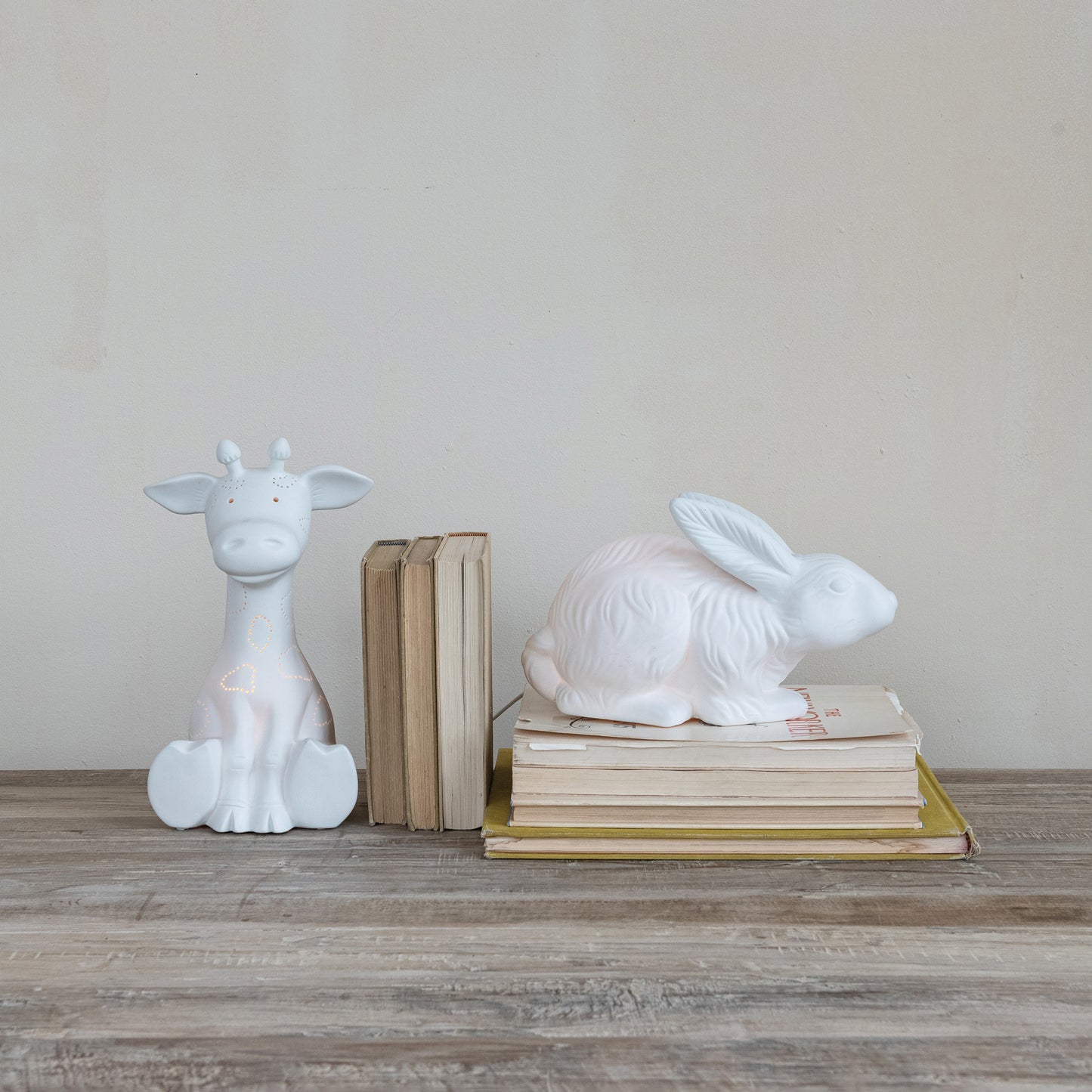 Lámpara de Cerámica en Forma de Conejo