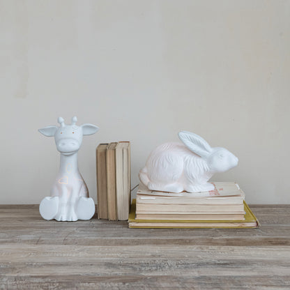 Lámpara de Cerámica en Forma de Conejo