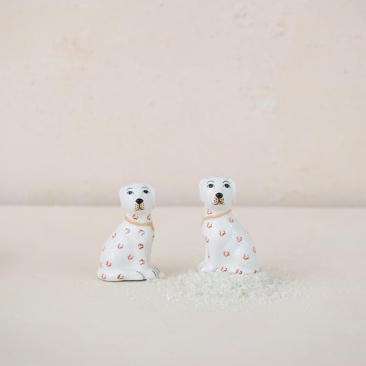 Set de salero y pimentero de perritos decorativos