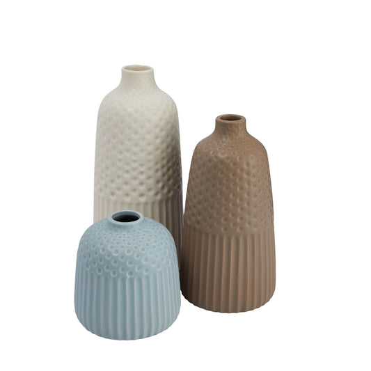 Set de 3 Floreros de Gres