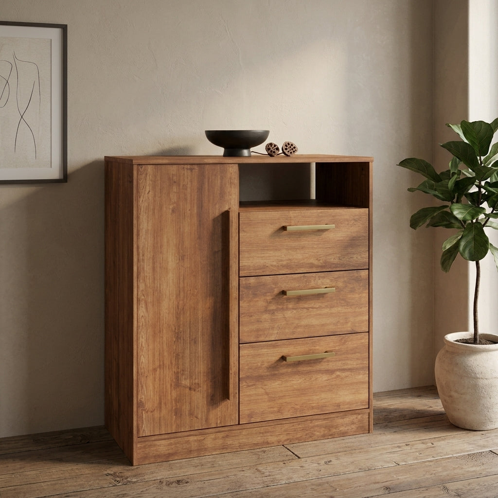 Comoda Native con puerta corredera