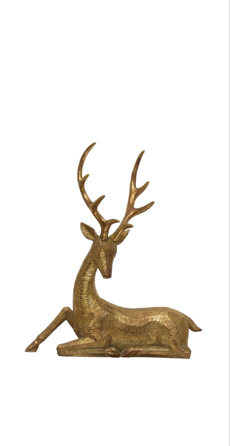 Reno Decorativo Dorado, Recostado