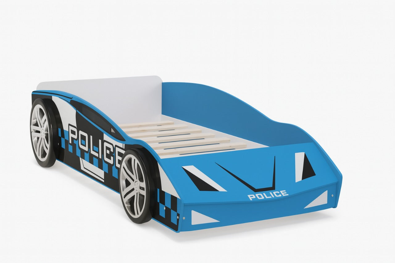 Cama de una plaza Auto Policia Azul