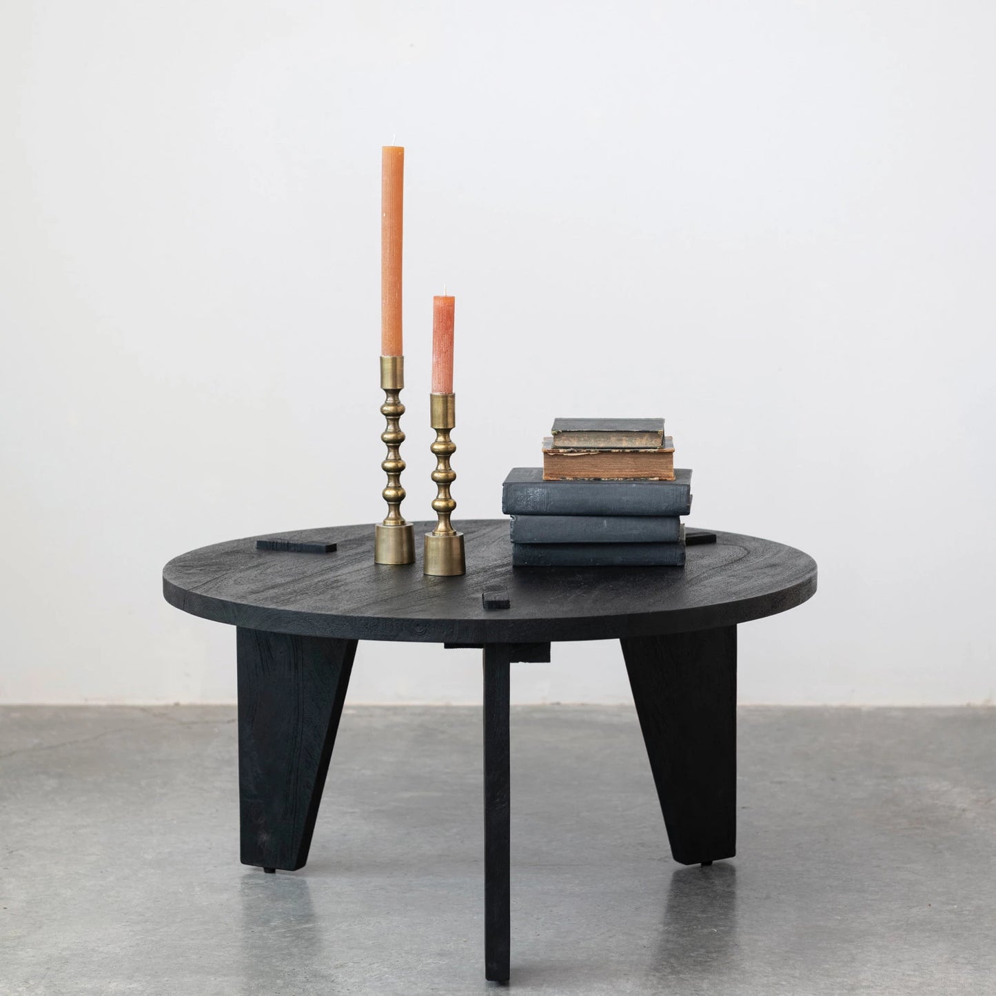 Portavelas de Aluminio Fundido en Oro Antiguo – Set de 2