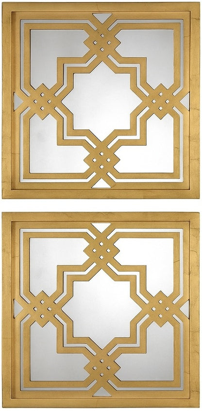 Set de 2 Espejos decorativos cuadrados