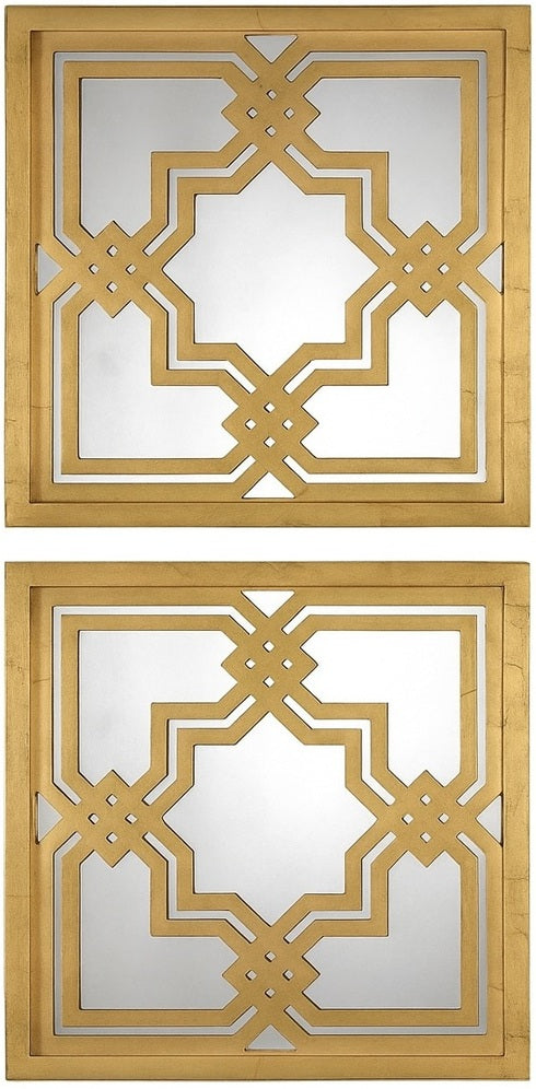 Set de 2 Espejos decorativos cuadrados