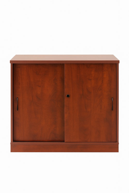 Gabinete con Puerta corredera y Manija Metálica Negra