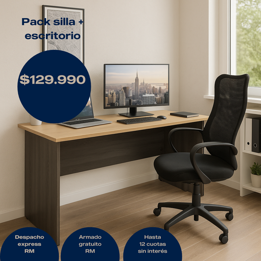 Pack Home office (Escritorio + Silla)